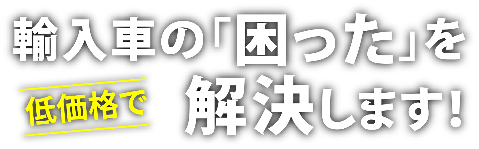 輸入車の「困った」を低価格で解決します！