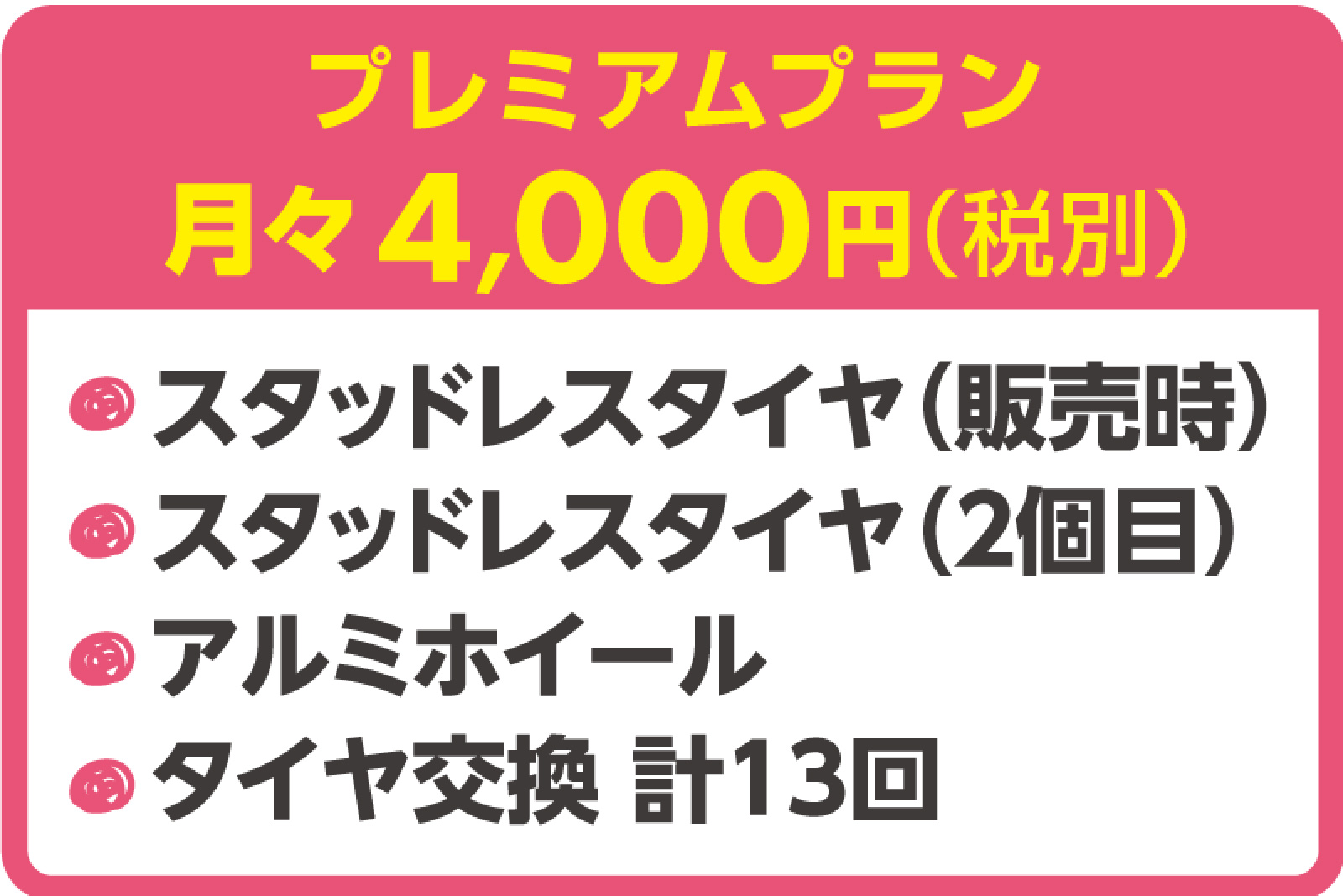 プレミアムプラン 月々４，０００円